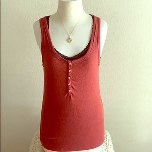 Aerie Real Soft L Tank - Orange